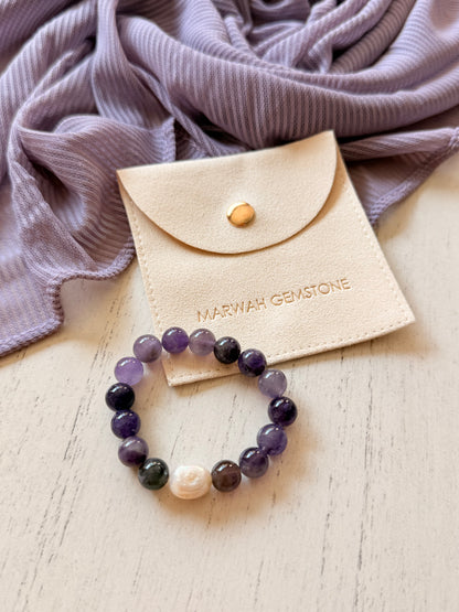 Amethyst - Pearl Kids Bracelet