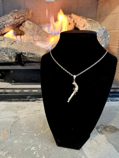 Stirling Silver and Plated Gold Hunter's Gunn Necklace