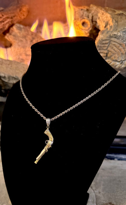 Stirling Silver and Plated Gold Hunter's Gunn Necklace
