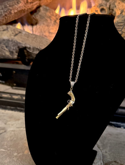 Stirling Silver and Plated Gold Hunter's Gunn Necklace