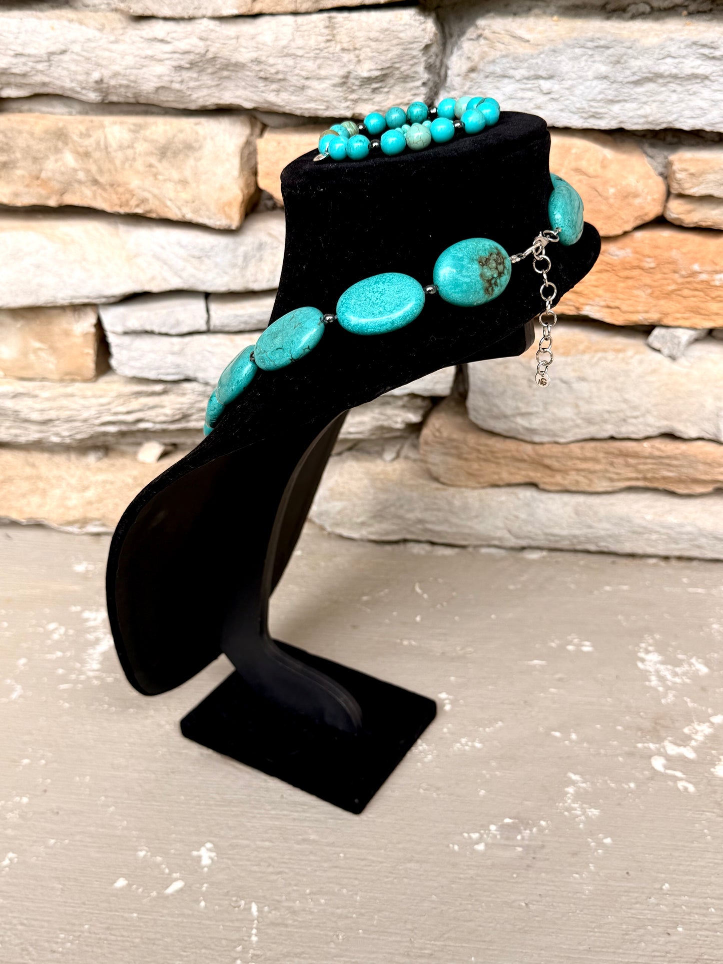 Turquoise Set with Hematite Spacers