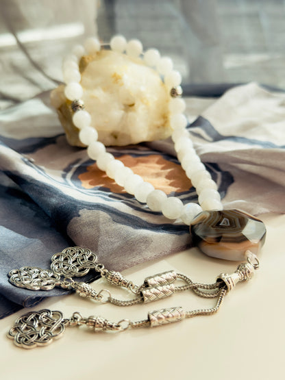 Moonstone - Unique Agate Misbaha