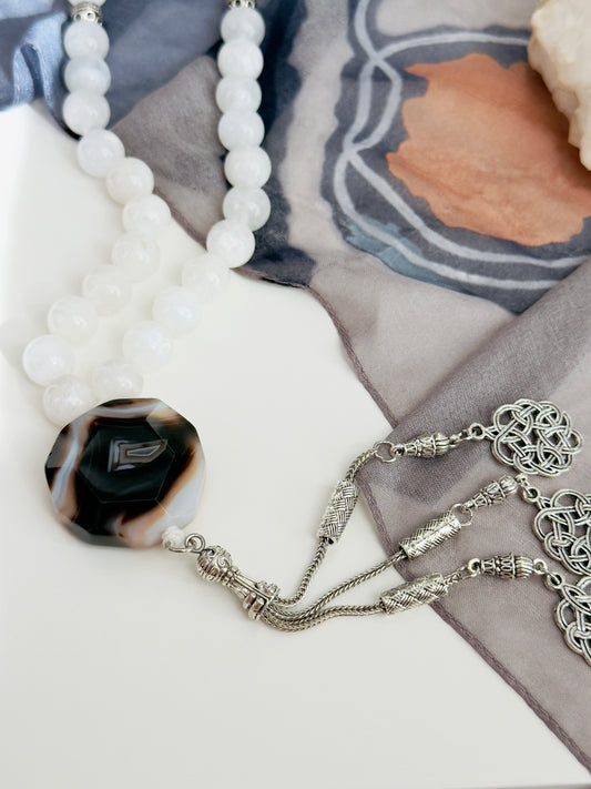 Moonstone - Unique Agate Misbaha