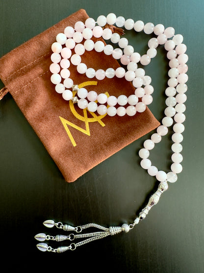 99-Bead Rose Quartz Misbaha