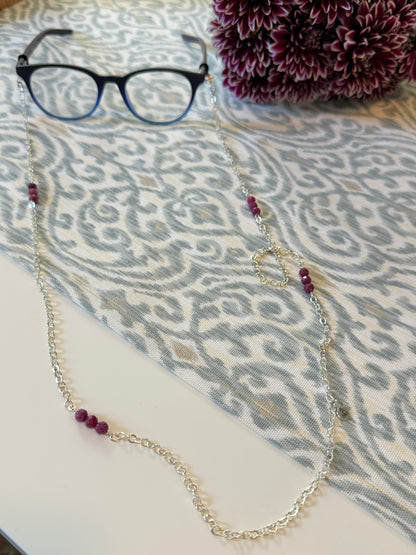 Ruby Eyeglasses Chain