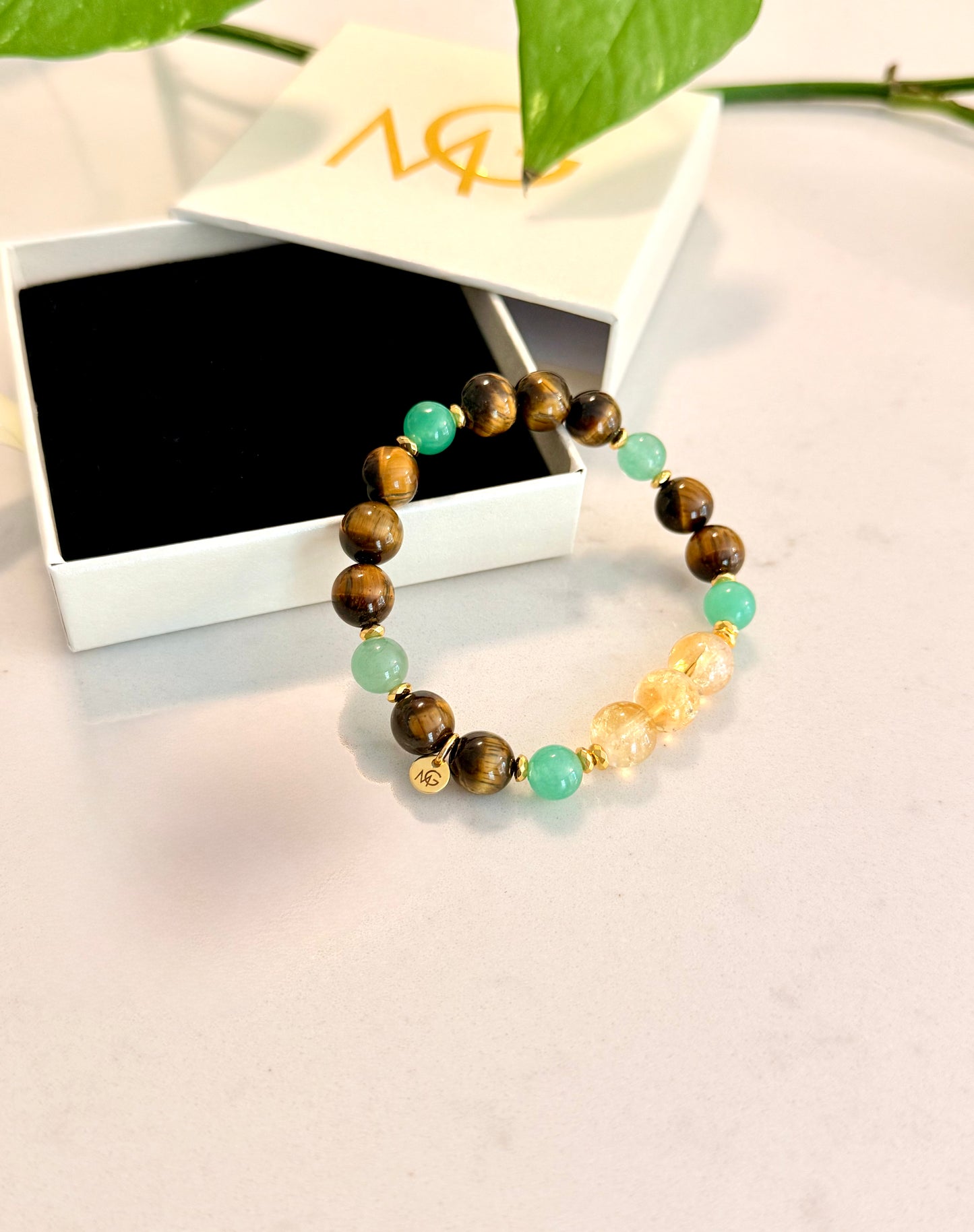 Tiger Eye - Citrine - Aventurine / Jade