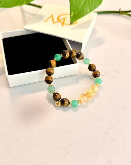Tiger Eye - Citrine - Aventurine / Jade