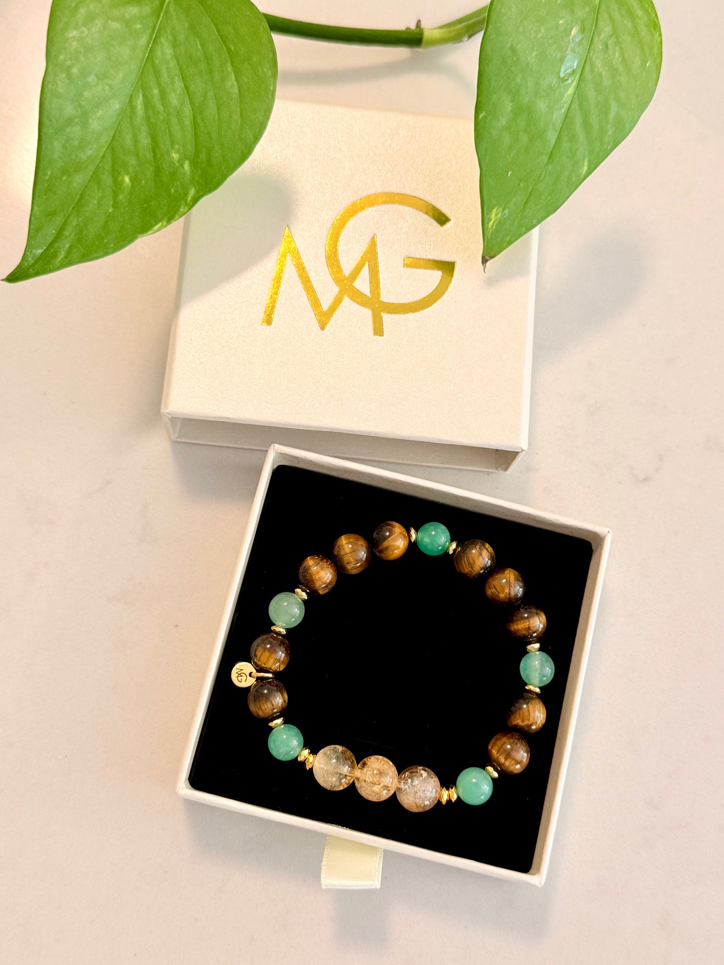 Tiger Eye - Citrine - Aventurine / Jade