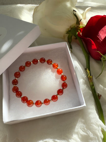 Red Agate - Natural Pearl 2 Bracelet Set