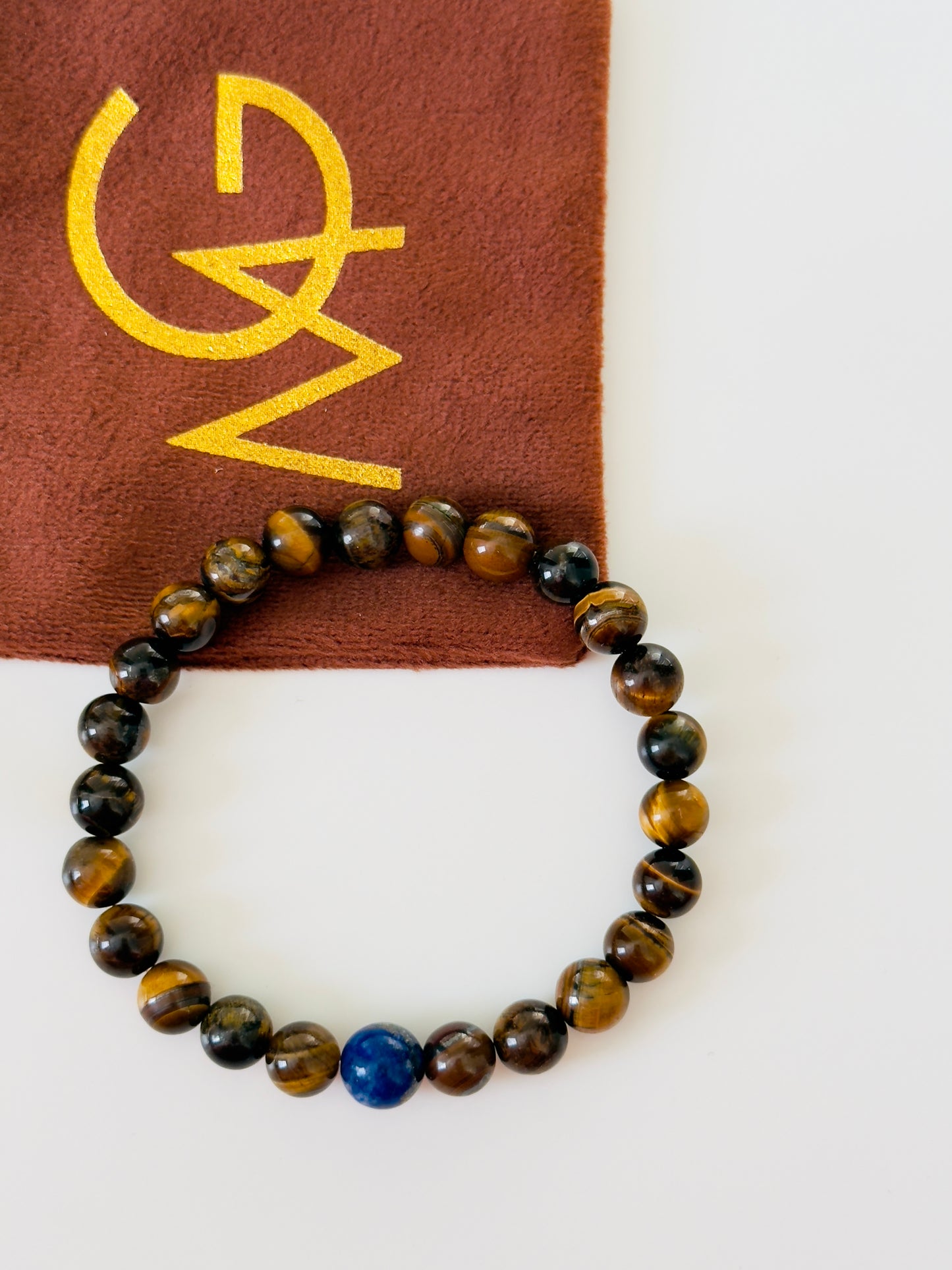 Tiger Eye And Lapis lazuli Bracelet of Men's Design