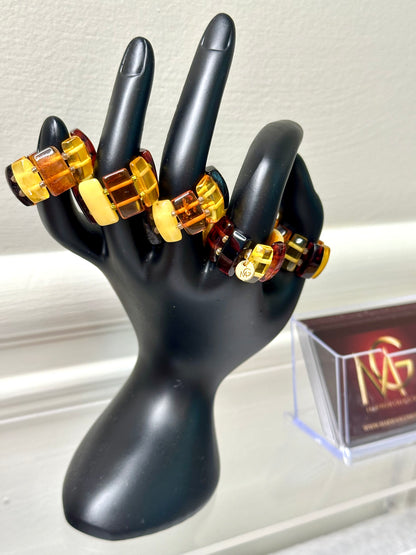 Natural Amber Rings