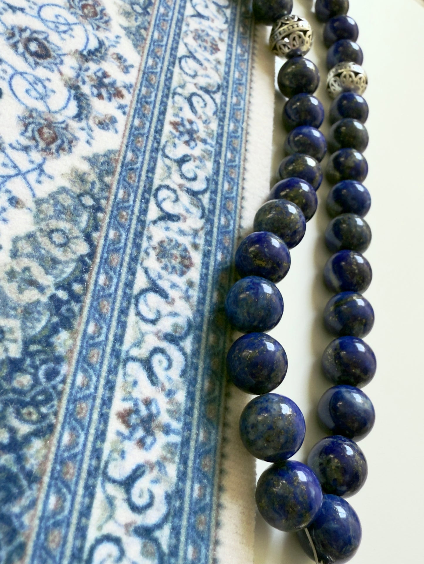 Lapis Lazuli 33-Bead Misbaha 10mm Bead Size