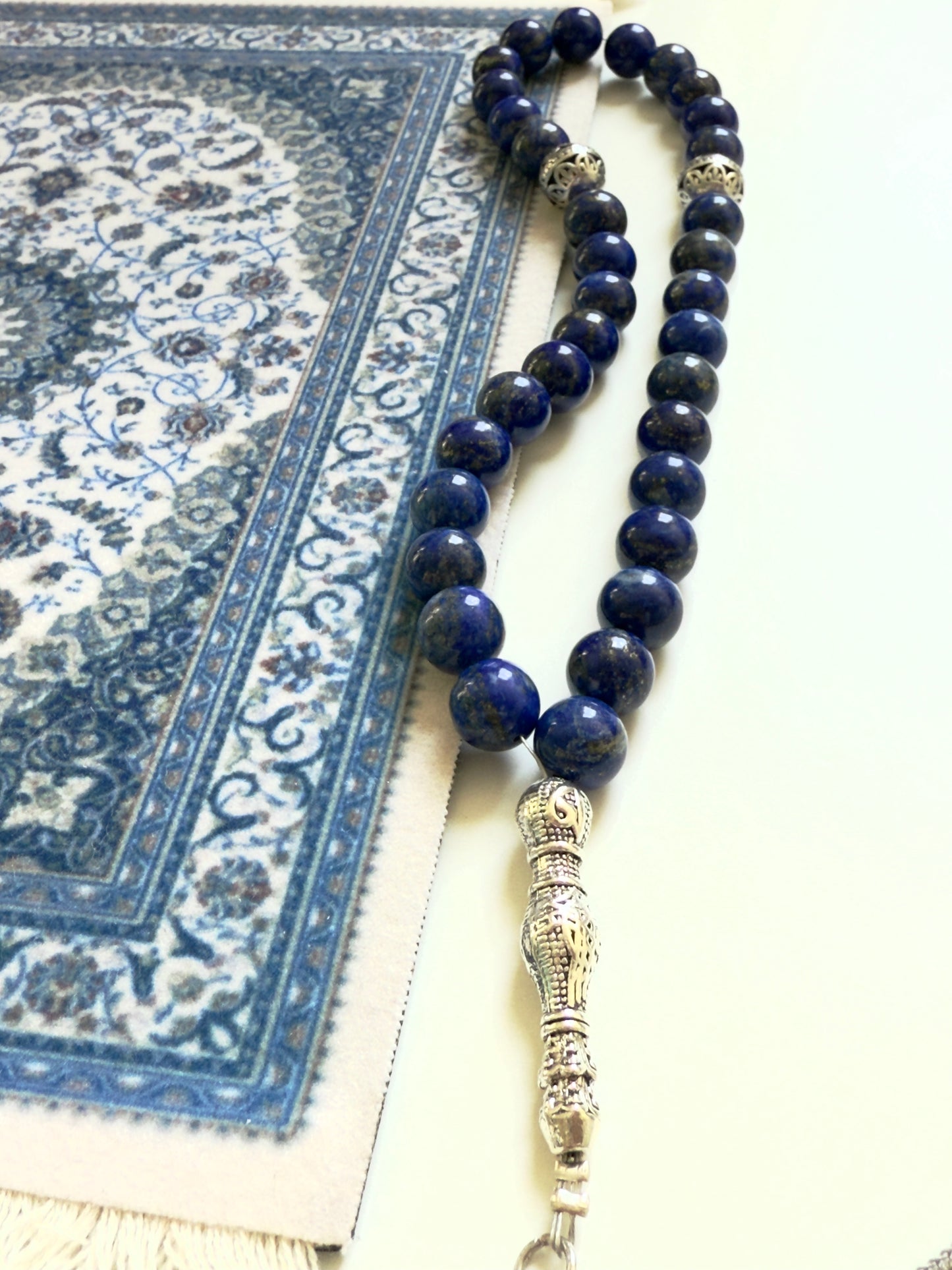 Lapis Lazuli 33-Bead Misbaha 10mm Bead Size