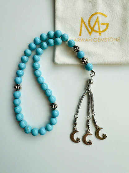 Turquoise 33-Bead Misbaha 8mm Bead Size