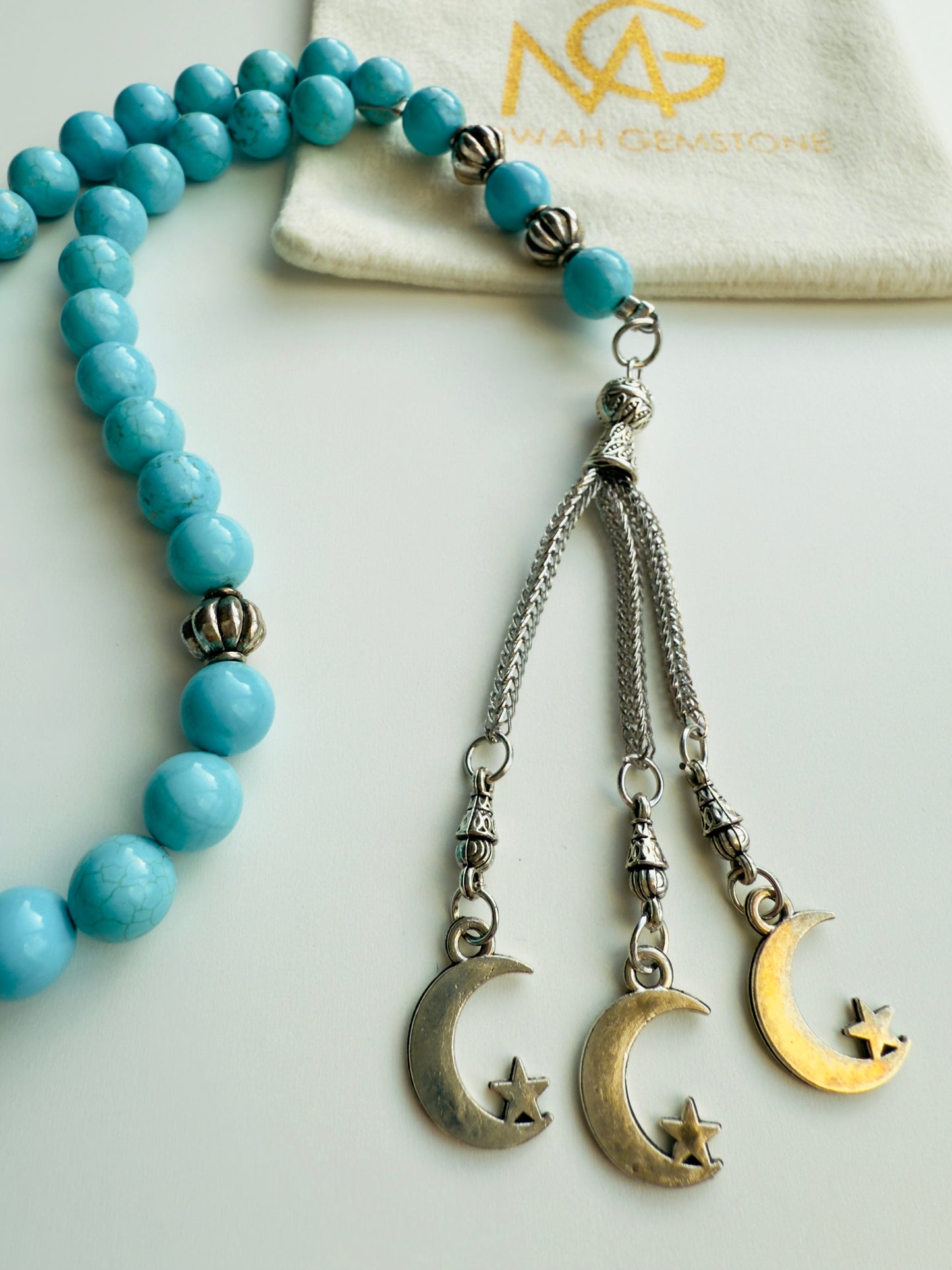 Turquoise 33-Bead Misbaha 8mm Bead Size