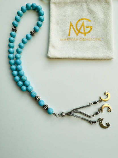 Turquoise 33-Bead Misbaha 8mm Bead Size