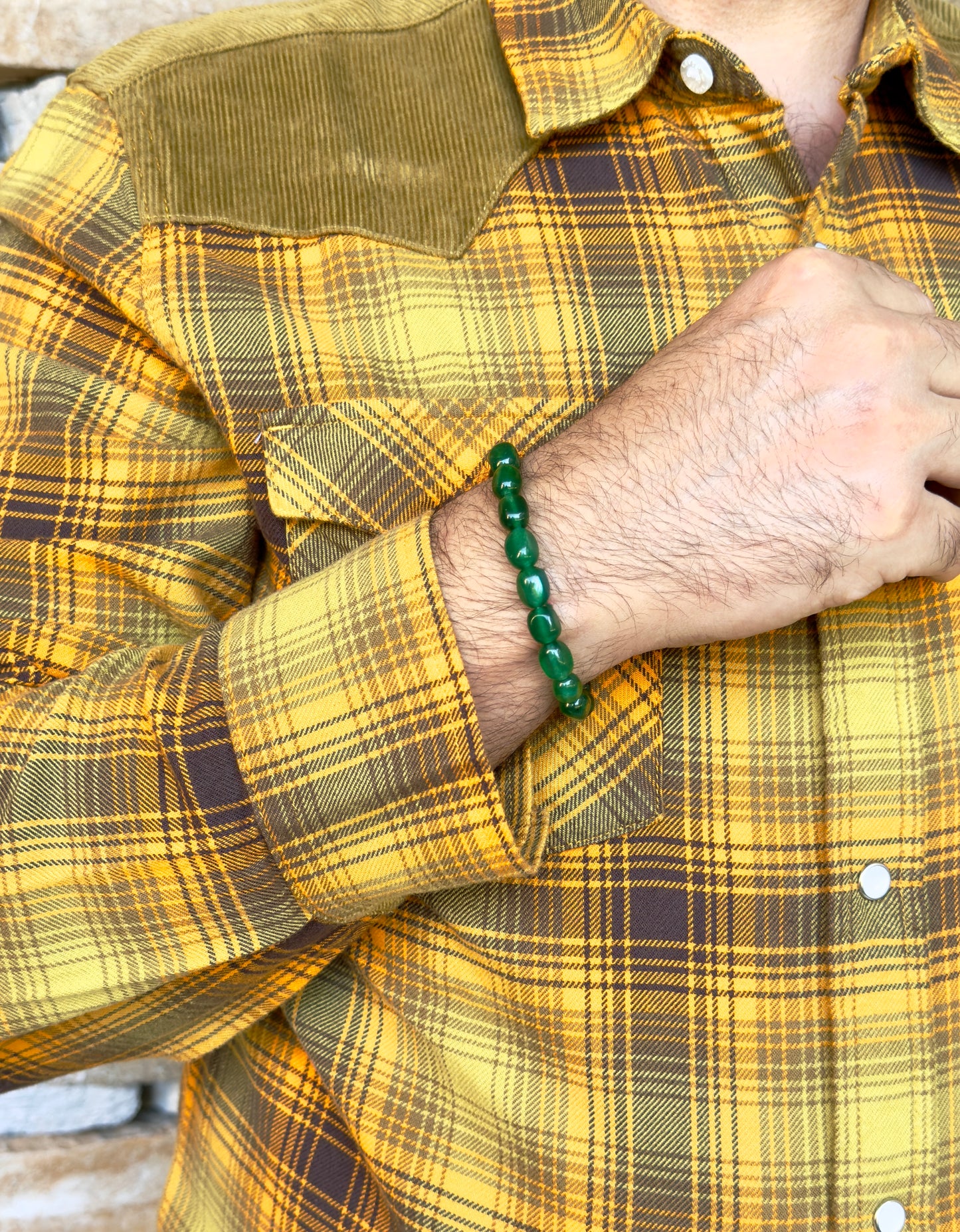 Green Jade Men's Bracelet