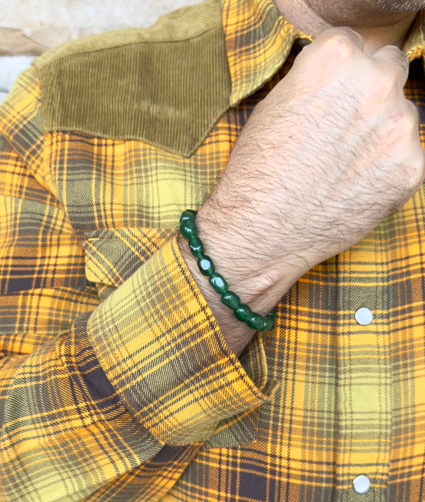 Green Jade Men's Bracelet