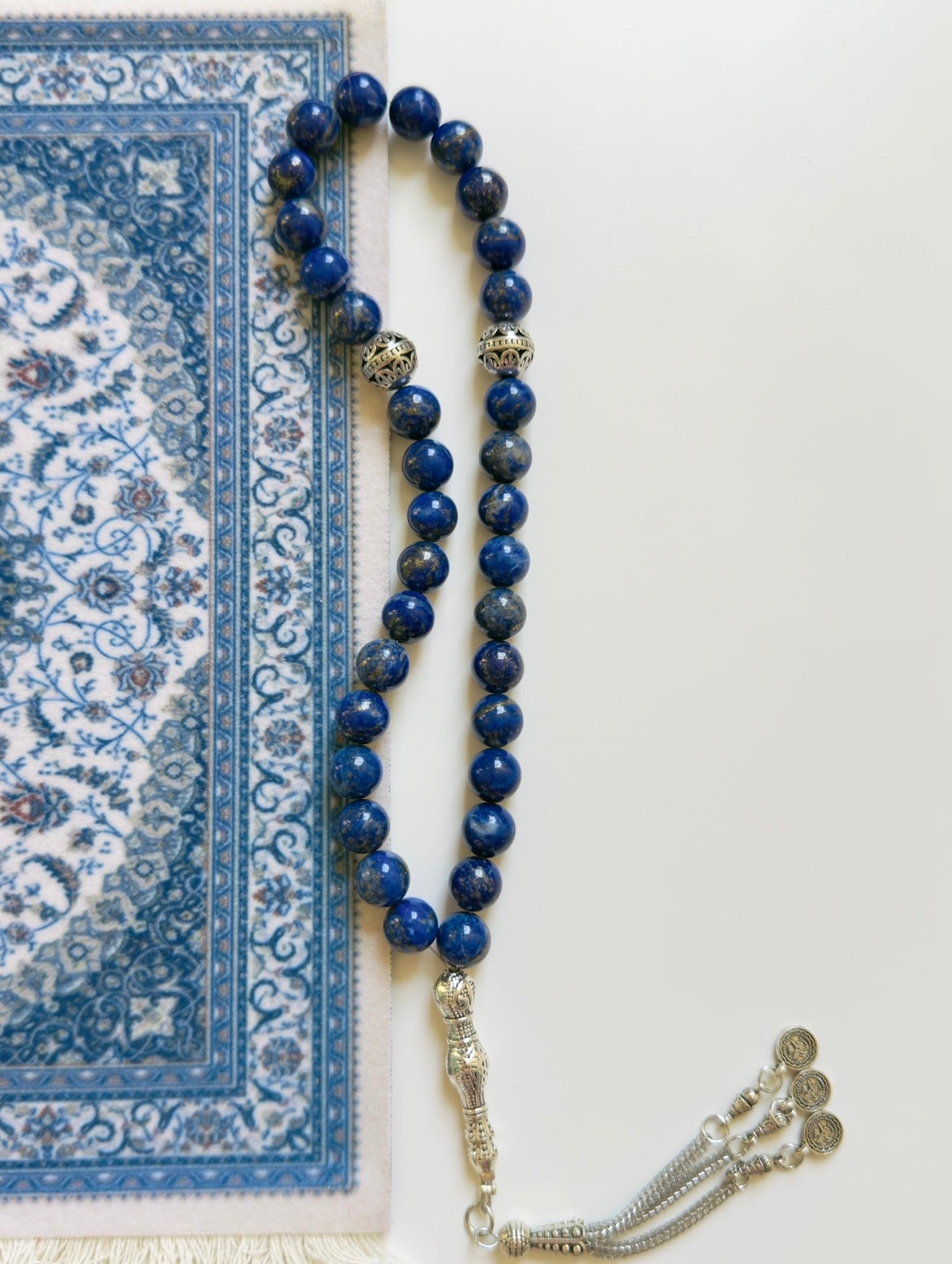 Lapis Lazuli 33-Bead Misbaha 10mm Bead Size