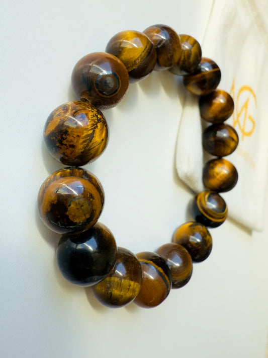 Tiger Eye 10mm Bead Size Bracelet