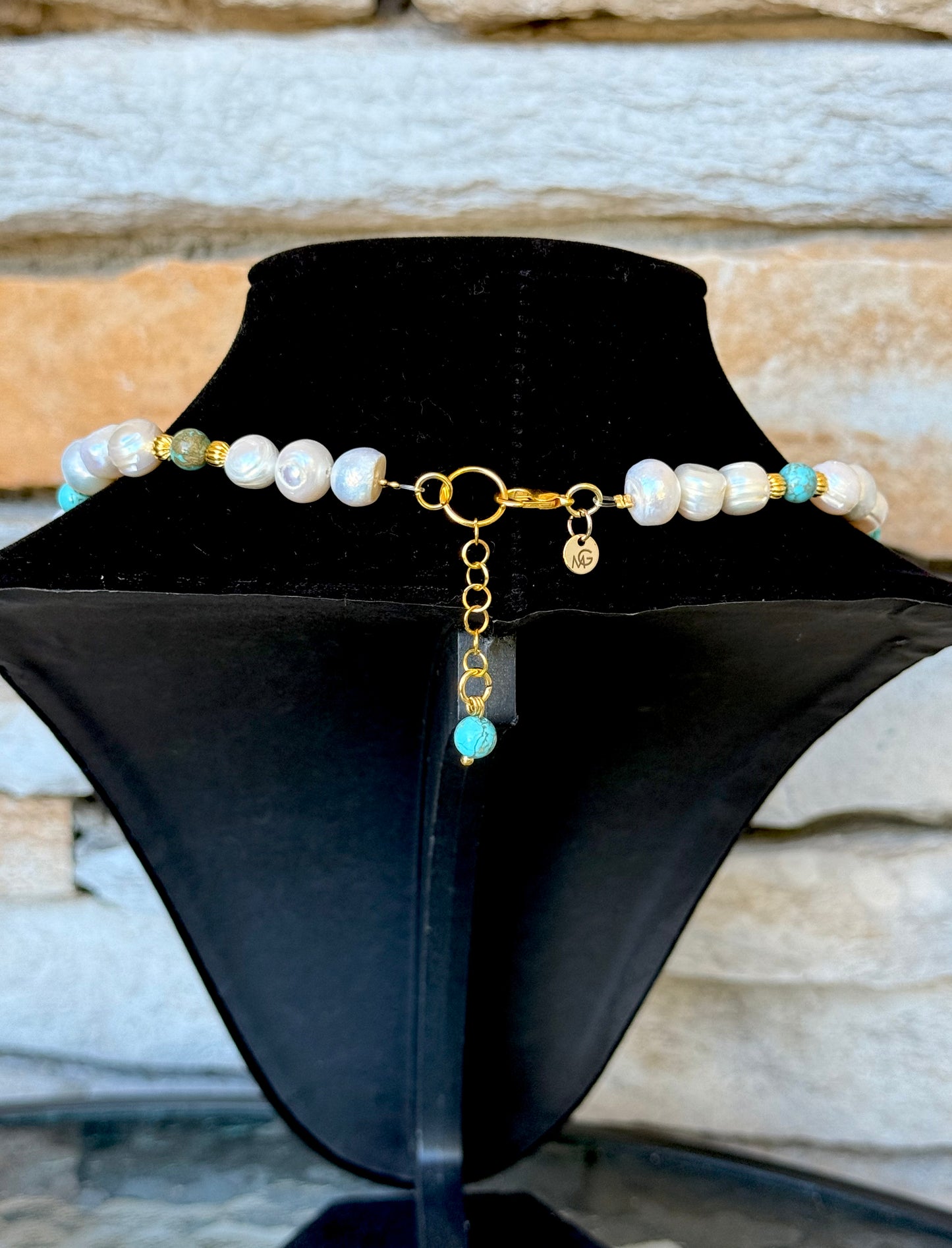 Turquoise - Freshwater Pearls Necklace
