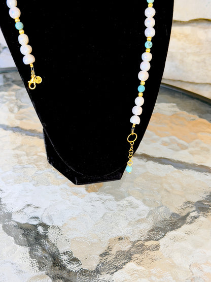 Turquoise - Freshwater Pearls Necklace