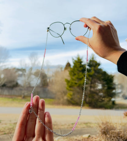 Rose Quartz Eyeglasses Chain