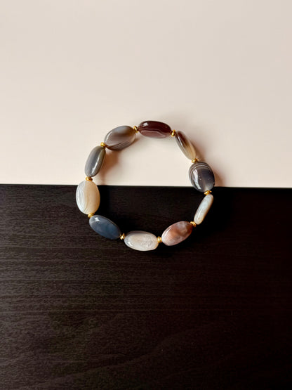 Agate - Natural Pearl Bracelet