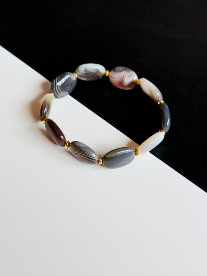 Agate - Natural Pearl Bracelet