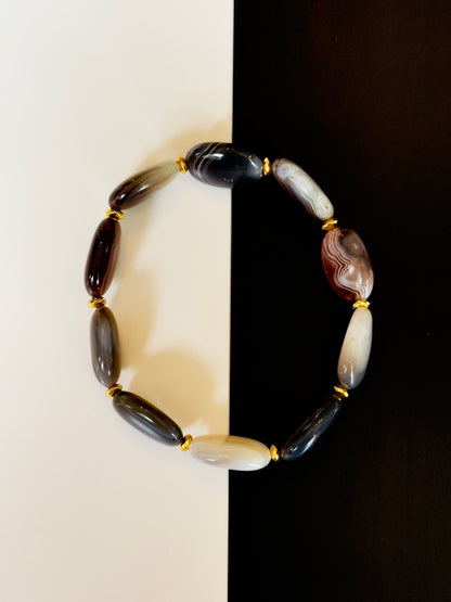 Agate - Natural Pearl Bracelet