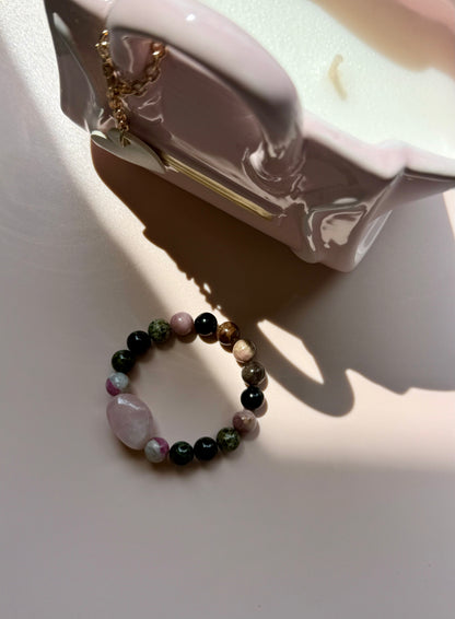 Colored Tourmaline - Raw Rose Quartz