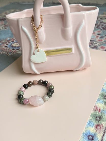 Colored Tourmaline - Raw Rose Quartz