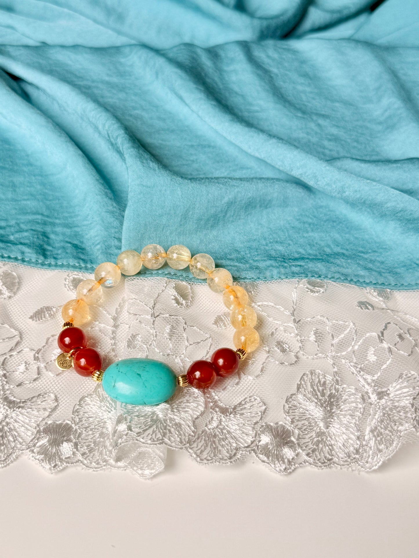 Citrine - Red Agate - Unique Turquise