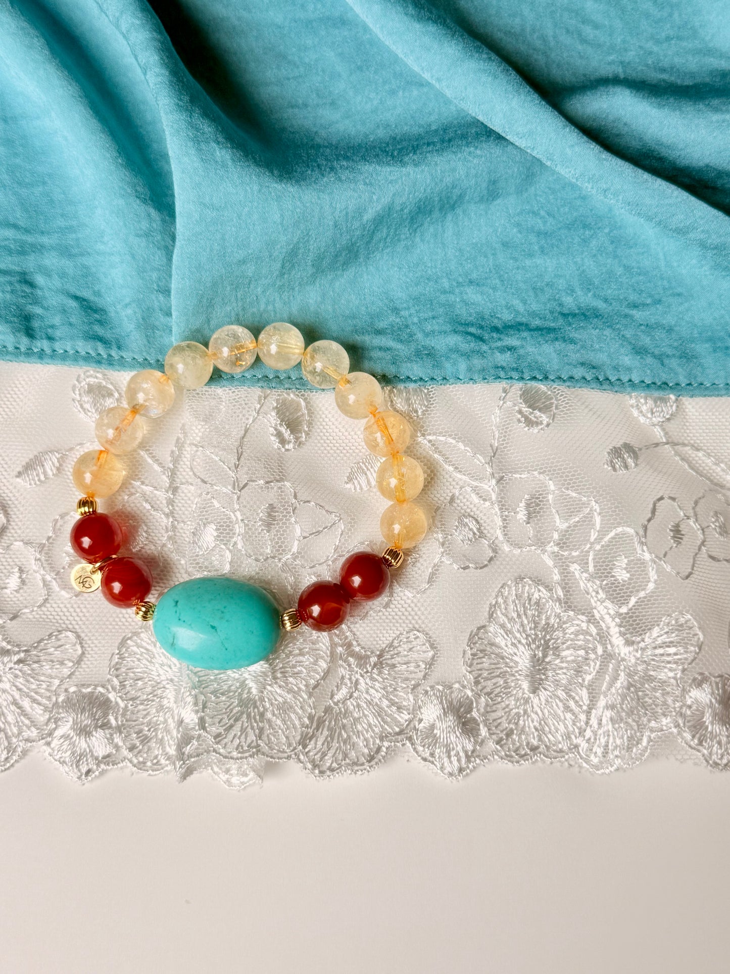 Citrine - Red Agate - Unique Turquise