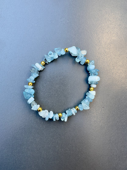 Chipped Aquamarine Bracelet