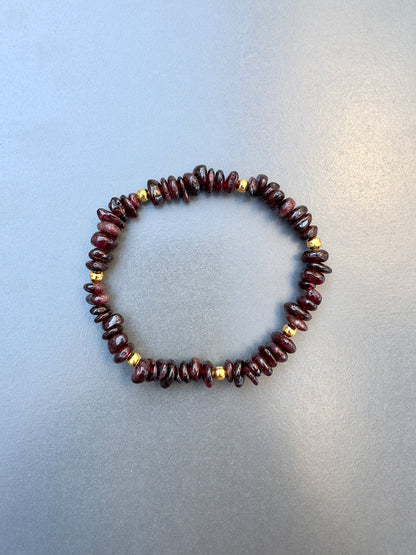 Chipped Garnet Bracelet