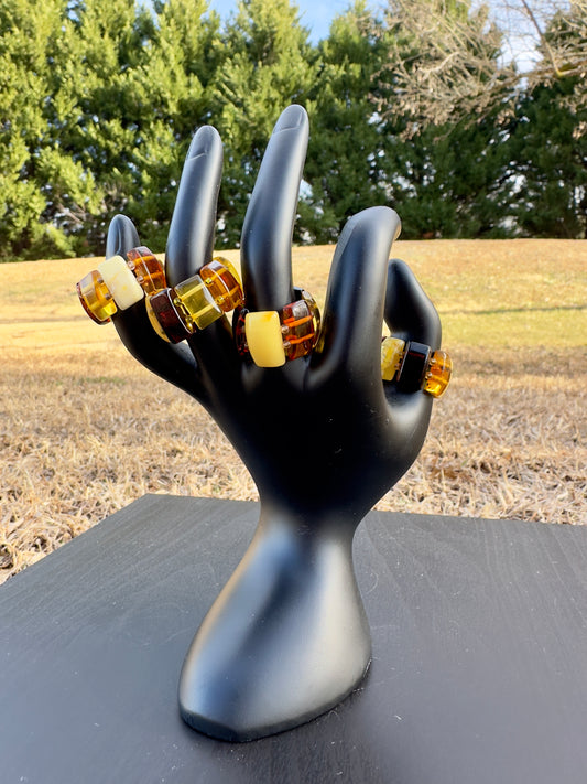 Natural Amber Rings