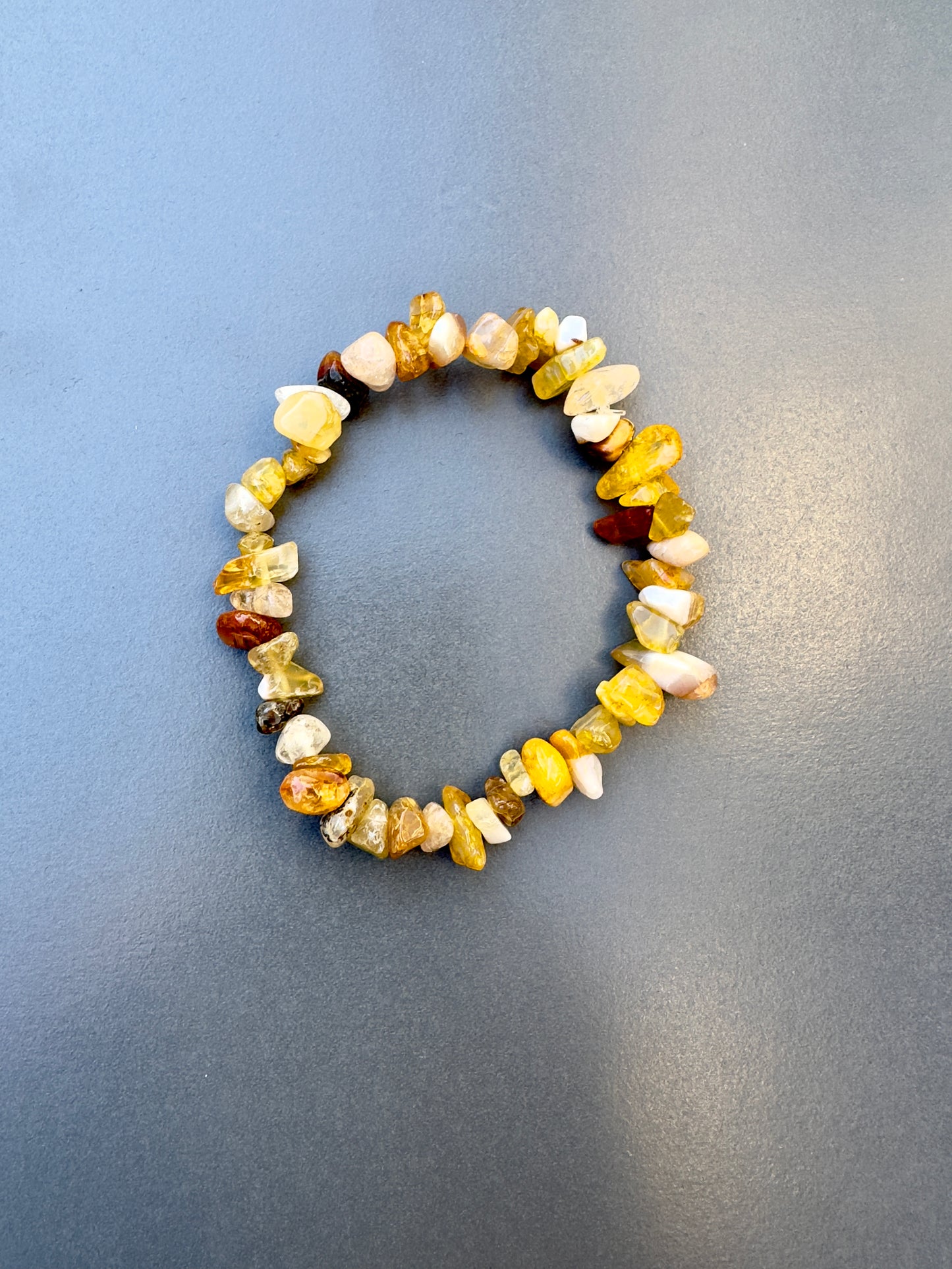 Chipped Yellow Agate Bracelet